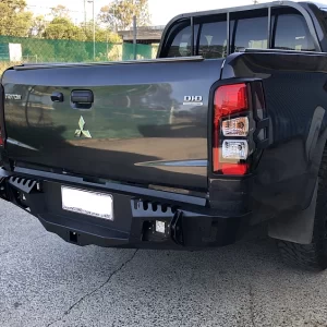 Rear Bar Bumper For Mitsubishi Triton MQ MR 2015-Onwards Protection Tow Heavy Duty 4WD