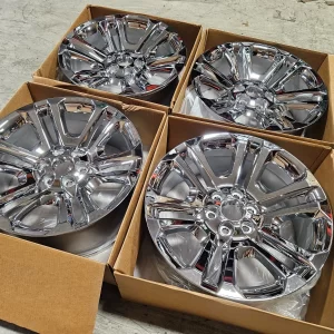 NEW GM IN BOX 22x9 ALLOY CHROME 6 Spoke Wheels 84346101 14-20 6x139 (SET OF 4)