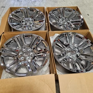 NEW GM IN BOX 22x9 ALLOY CHROME 6 Spoke Wheels 84346101 14-20 6x139 (SET OF 4)