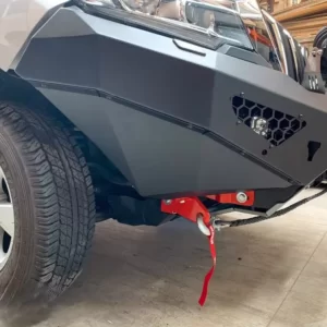 Prado is a pretty solid performer on and off road. Time to make it better, much better. Enhance those good looks and get people looking with this modern bar from Offroad Animal. Don't settle for same old Vanilla bars offered by the rest. Get something that not only looks the best, but has awesome features too. This bar will transform the look of your Prado and offer amazing clearance for off-roading. Benefits: Looks. Yep this bad boy looks great and will give your Prado that Super aggressive look Smaller bar means it weighs less so your Prado can still be fast (if you think it's fast already) Better Airflow than the rest to keep your motor cool too. Easy fitment of bar and winch Winch can be fitted after bar is fitted so, yeah, nice Winch mounts feet down, (actually how most winches were designed,) Can have LED light bar fit inside bar for super stealth cool look (20