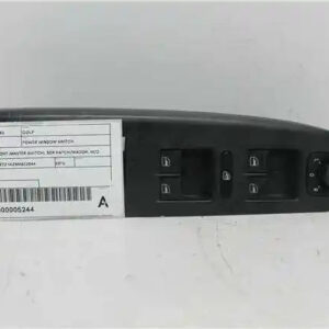 Volkswagen, Golf Power Window Switch Rh Front (Master Switch) 5Dr Hatch/Wagon W/O Chrome On Switches Type Gen 6 10/08 03/13